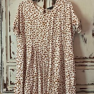 Chic Soul Baby Doll Dress Dalmatian Print